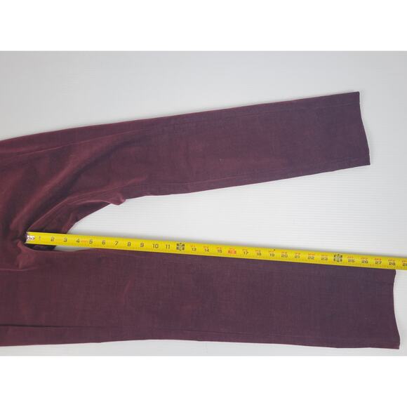 Theory H0804220 Navalane Casual‎ Velvet Maroon Stretch Back Zip Pants Womens 6 - Picture 11 of 12